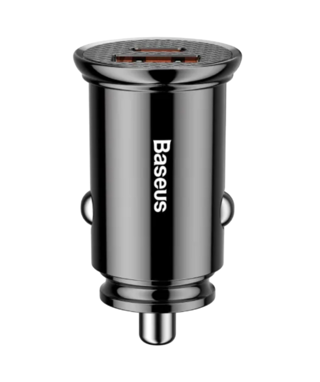 Автомобільний зарядний пристрій Baseus Circular Plastic USB+Type-C 5A 30W Black