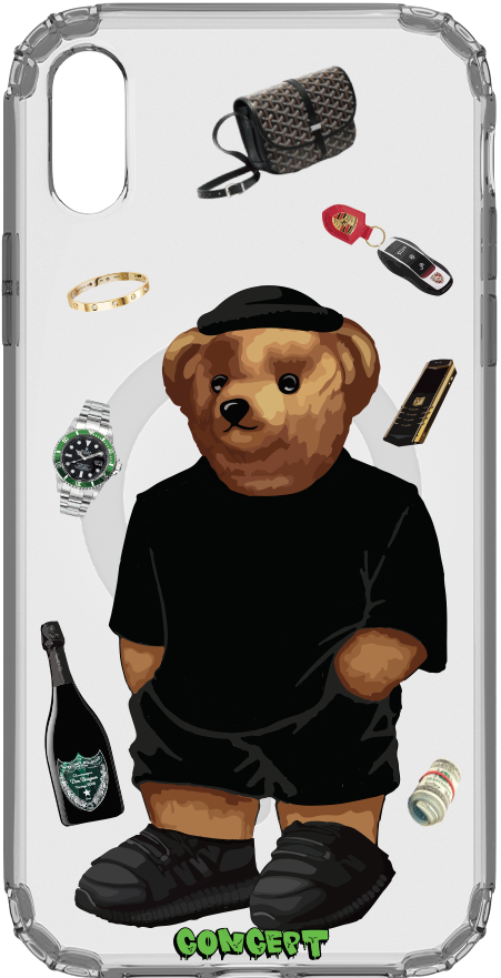 Чохол з принтом Bear Tema для iPhone X | XS | XR | XS Max