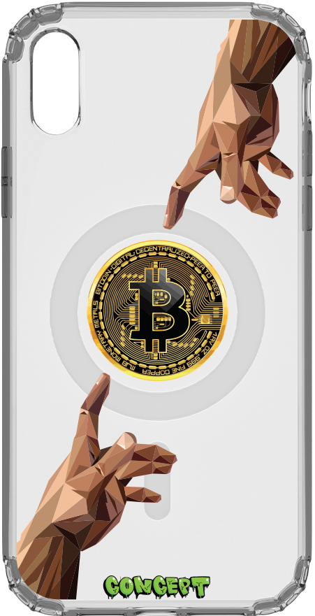 Чохол з принтом Hands Bitcoin для iPhone X | XS | XR | XS Max