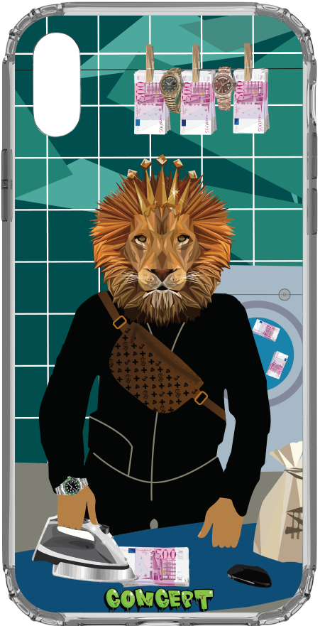 Чохол з принтом Money Laundering для iPhone X | XS | XR | XS Max