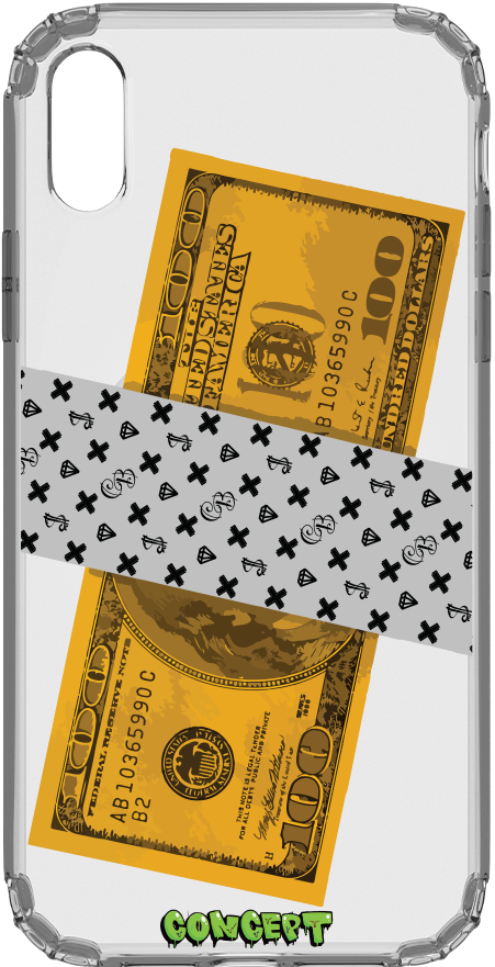 Чохол з принтом Gold Dollar для iPhone X | XS | XR | XS Max