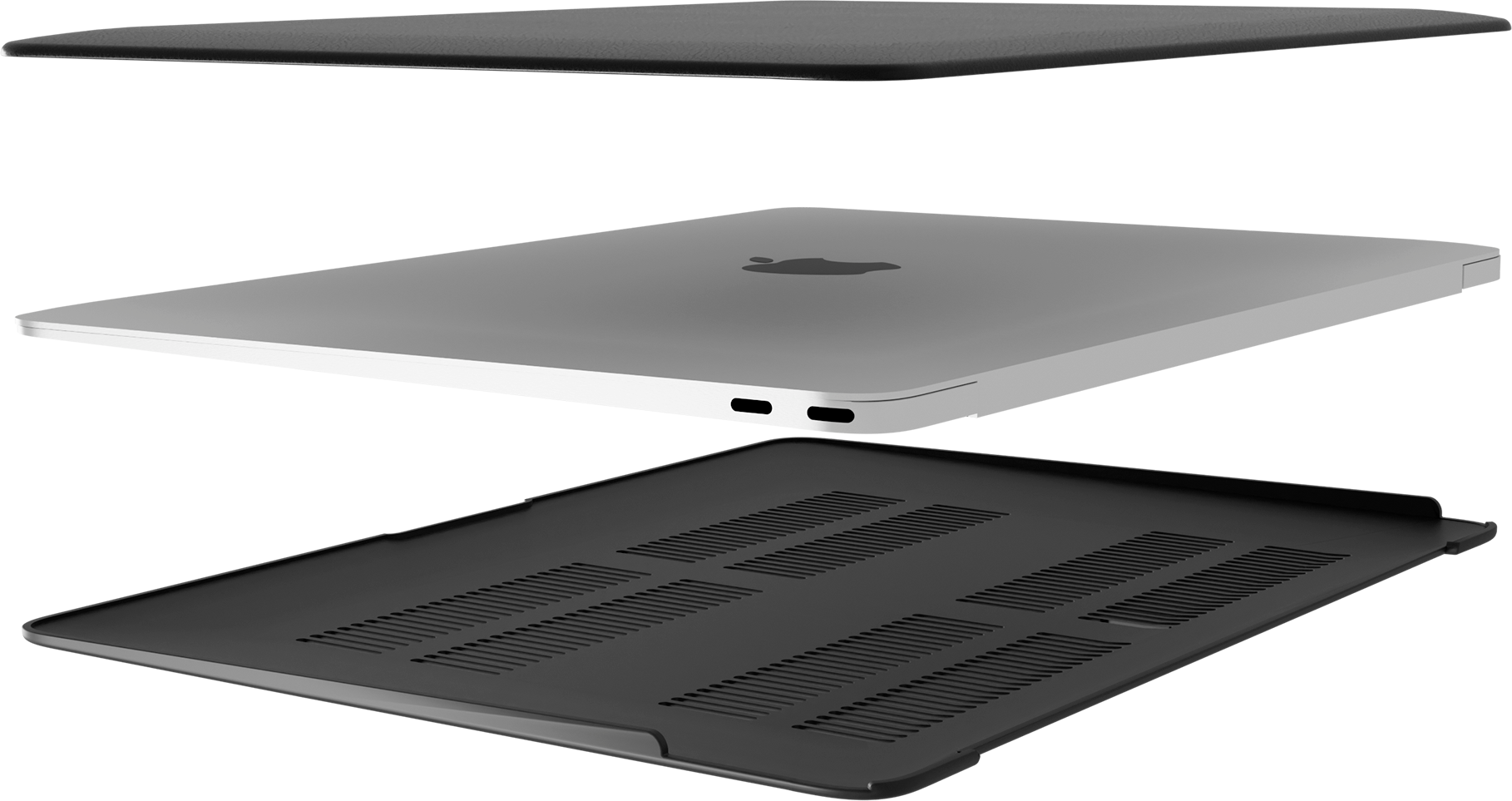 Шкіряний чохол-накладка з принтом Dollar для MacBook Pro 14 (2021-2024 M1 M2 M3)